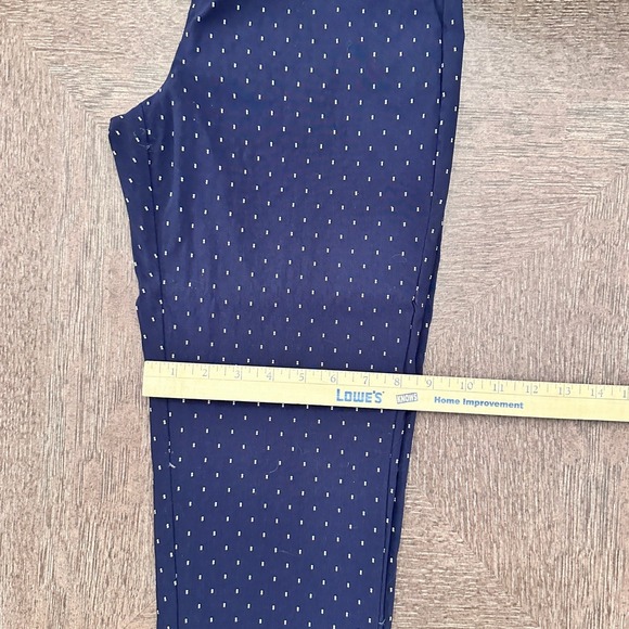 Maurices Navy Blue Micro Dot Slim Tapered Pull On Pants Medium - Picture 11 of 12